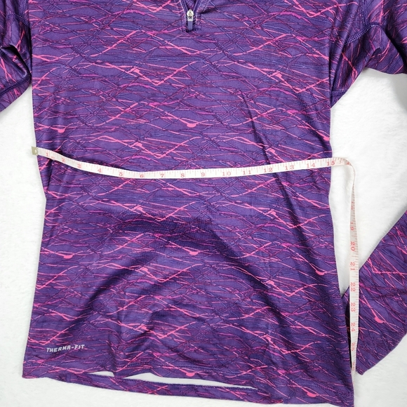 Nike pro combat purple fitted Dry-fit 1/2 zip up track jacket. Size medium - Picture 12 of 12